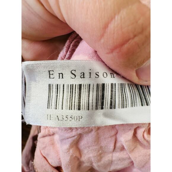 EN SAISON Dusty Pink Linen Style Front Zipper Macey Trousers Pants Size Small - Picture 7 of 16